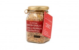 Artisan Palate All Natural Onion Garlic Chilli Pepper Himalayan Pink Salt  Bottle  150 grams